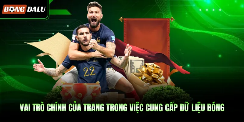 Vai trò chính của trang trong việc cung cấp dữ liệu bóng